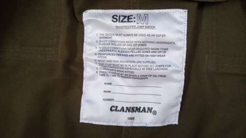 SADF Paratrooper Smock Jacket - very good condition - size Medium